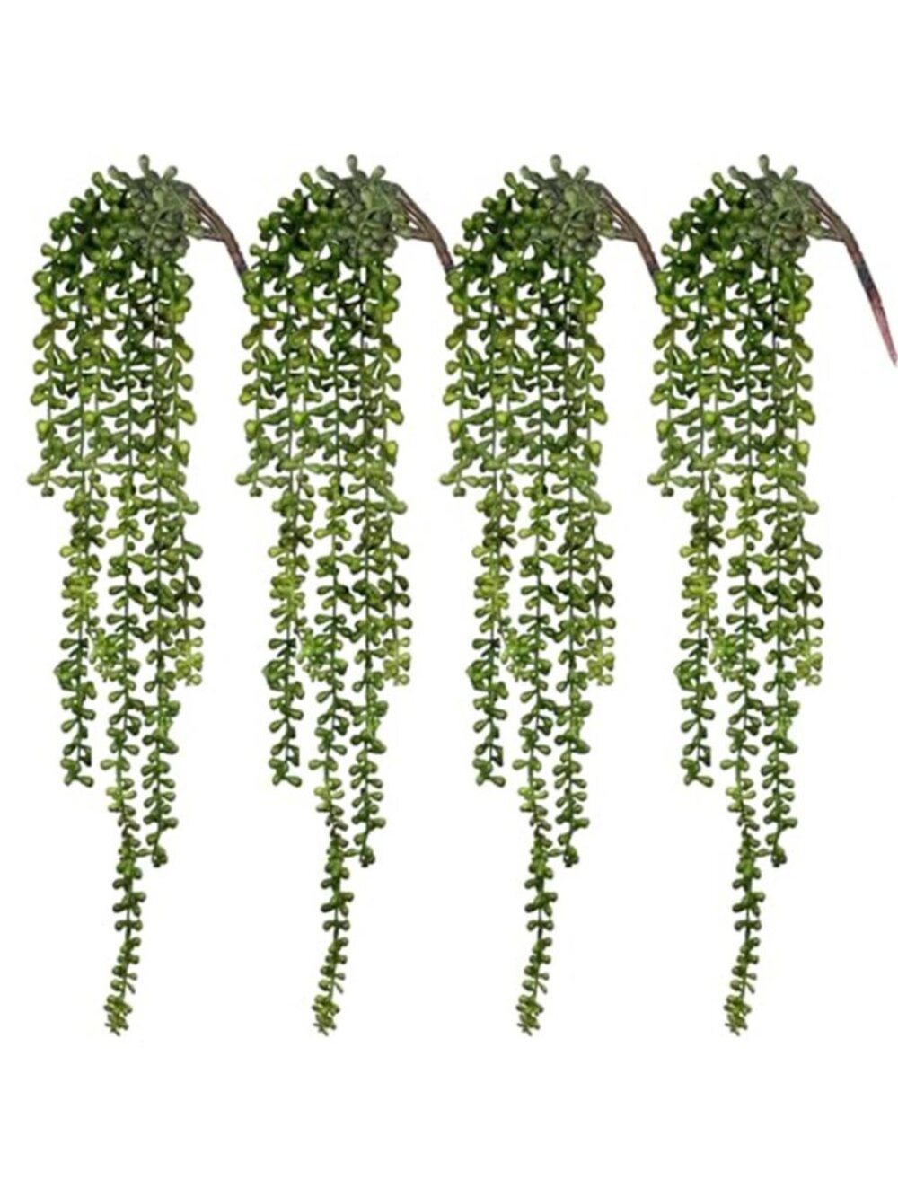 Artificial Hanging String Of Pearls Plant Green PVC Succulent Home Decor 4 Pack